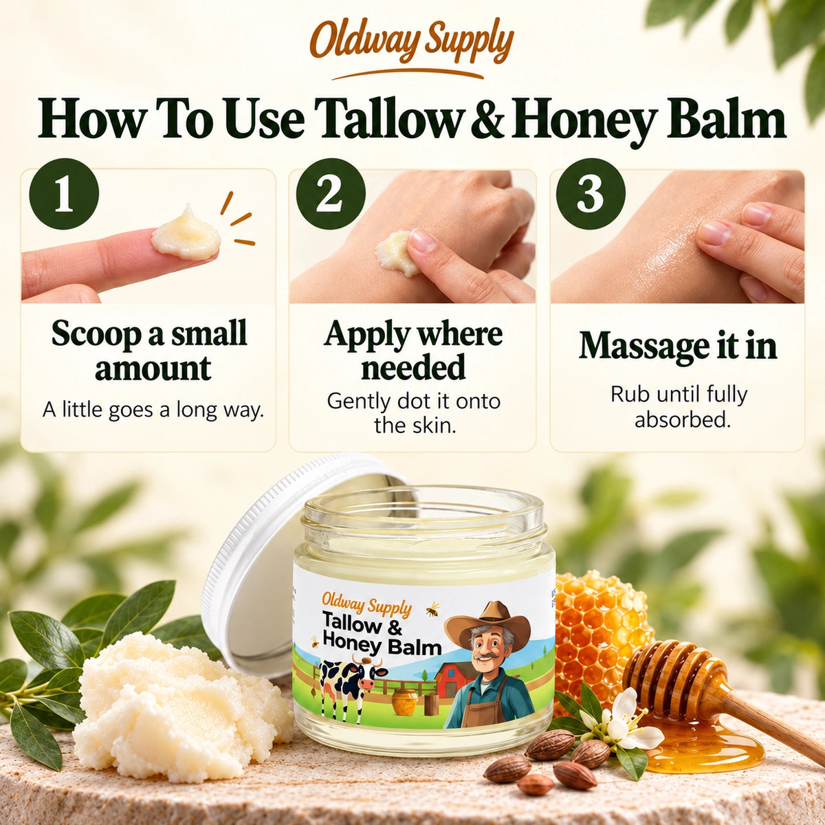 Tallow & Honey Balm - 2 oz